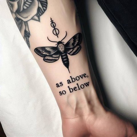 “As above, so below” Gothic Tattoo 1