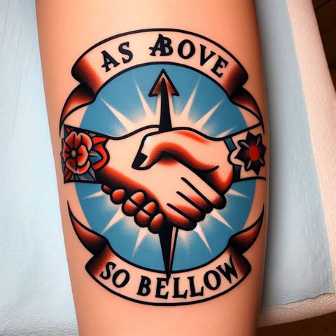 “As above, so below” Hand Tattoo 2