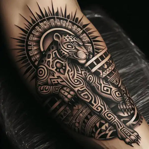 Aztec Jaguar Tattoo 2