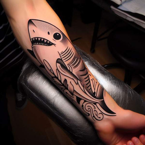 Traditional Tattoos: 50+ Ideas & Their Meaning [2022] | Traditional shark  tattoo, Shark tattoos, Traditional tattoo sleeve