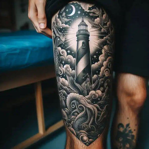 Barnegat Lighthouse Tattoo 2