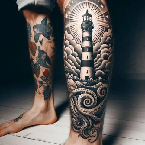 Barnegat Lighthouse Tattoo 3