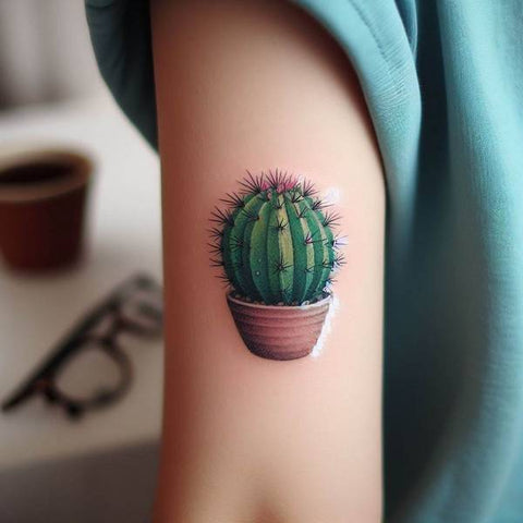 Barrel Cactus Tattoo 1