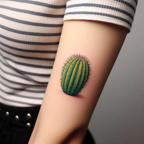 Barrel Cactus Tattoo 2