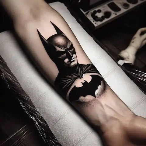 Batman Tattoos | Batman tattoo, Batman logo tattoo, Tattoo designs men