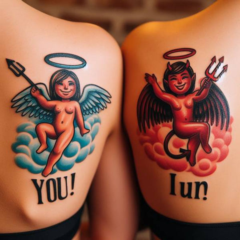 Diy God Temporary Tattoos For Women Men Adult Evil Black Devil Tattoos  Sticker Full Sleeve Fake 3d Flower Water Transfer Tatoos - Temporary Tattoos  - AliExpress