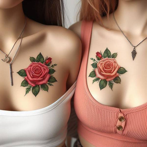 Best Friend Rose Tattoo