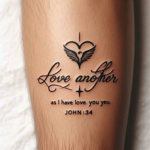 Bible Verse Leg Tattoo 1
