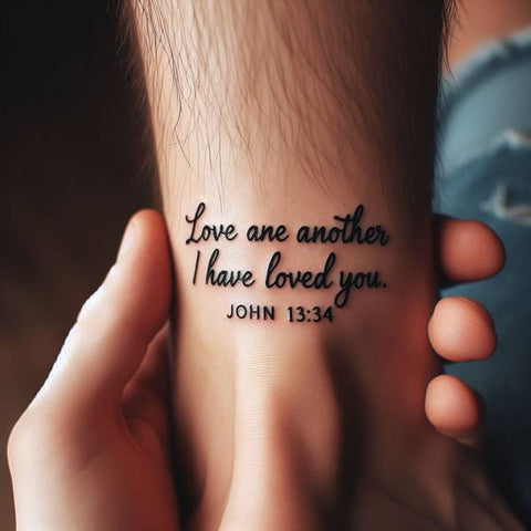 Bible Verse Leg Tattoo 2