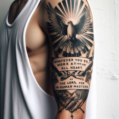 Bible Verse Sleeve Tattoo 1