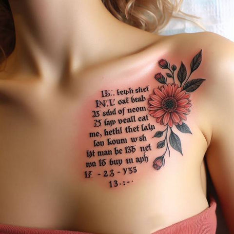 Bible Verse Tattoo On Chest