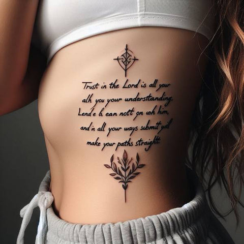 Bible Verse Tattoo On Ribs 1