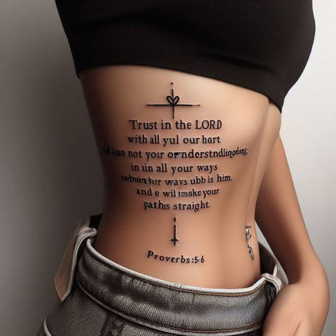 Bible Verse Tattoo On Ribs 2