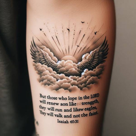 Bible Verse Tattoo With Cloud 1