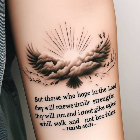 Bible Verse Tattoo With Cloud 2