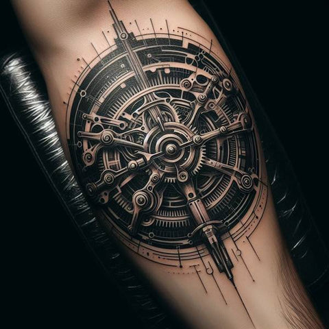 Biomechanical Steampunk Forearm - Biomechanical Tattoos - Last Sparrow  Tattoo