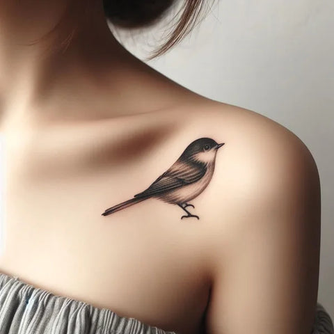 Girly Bird Shoulder Tattoos