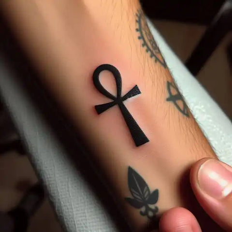 Black Power Ankh Tattoo 1