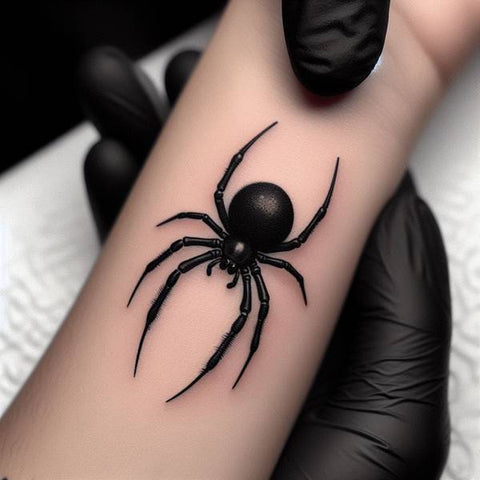 Black Widow Spider Tattoo 1