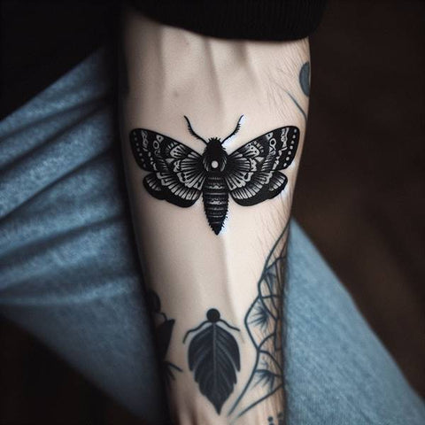 Black Witch Moth Tattoo 2