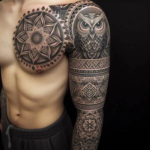 Black Work Sleeve Tattoo 1