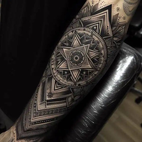 Blackwork Sacred Geometry Tattoo 1