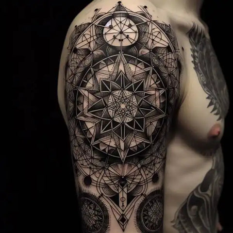 Blackwork Sacred Geometry Tattoo 2