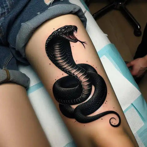 Blackwork Snake Tattoo 1