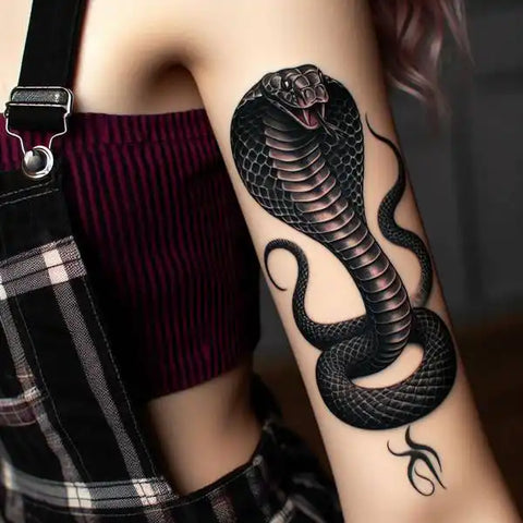 Blackwork Snake Tattoo 2