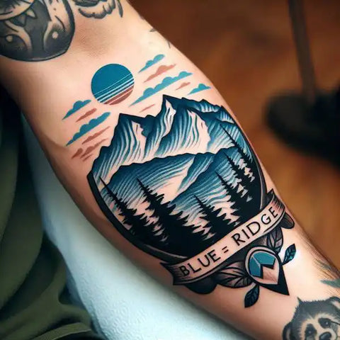 Blue Ridge Mountain Tattoo 1