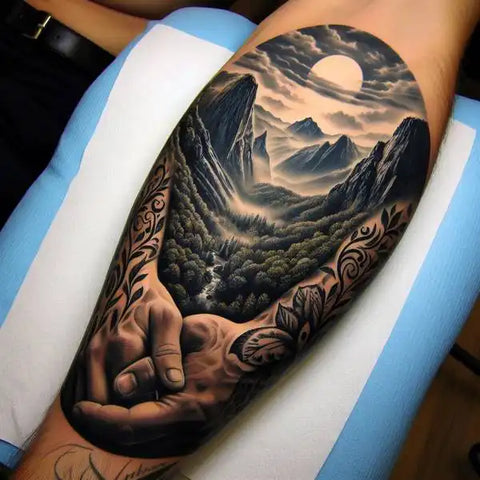 Blue Ridge Mountain Tattoo 2