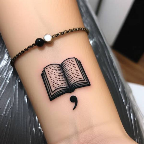 Book Semicolon Tattoo