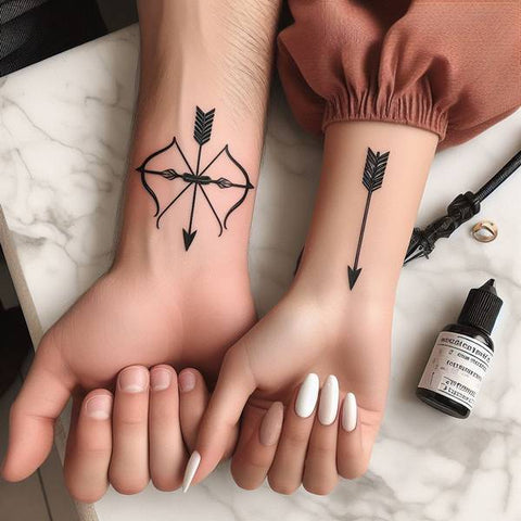 Bow and Arrow Couple Tattoo