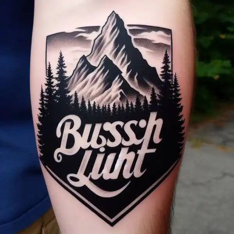 Busch Light Mountain Tattoo 2