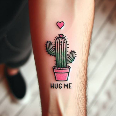 Cactus Heart Tattoo 1