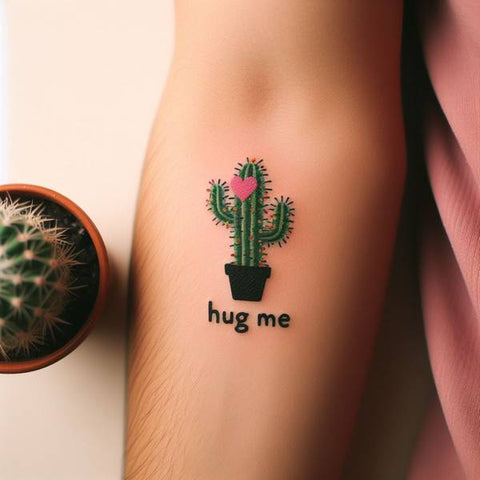 Cactus Heart Tattoo 2