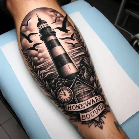 Cape Hatteras Lighthouse Tattoo 1