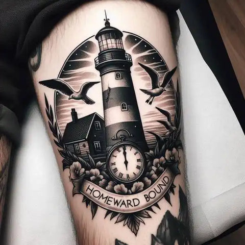 Cape Hatteras Lighthouse Tattoo 2