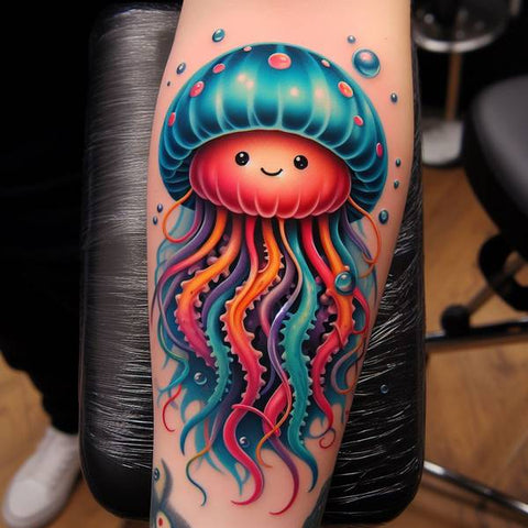 Cartoon Jellyfish Tattoo