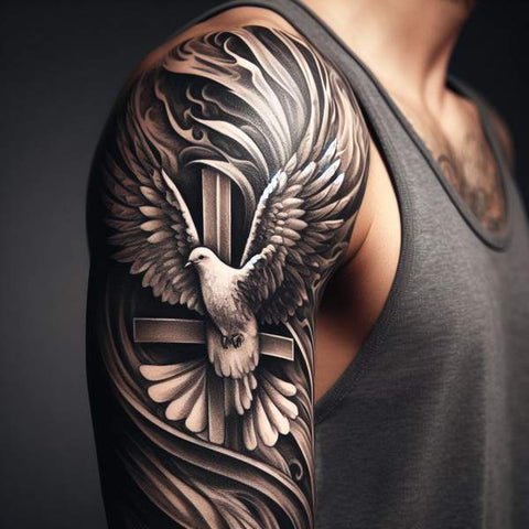 Christian Dove Tattoo 1