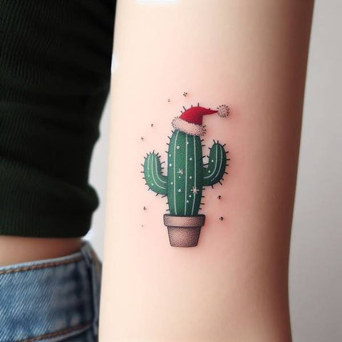 Christmas Cactus Tattoo 2