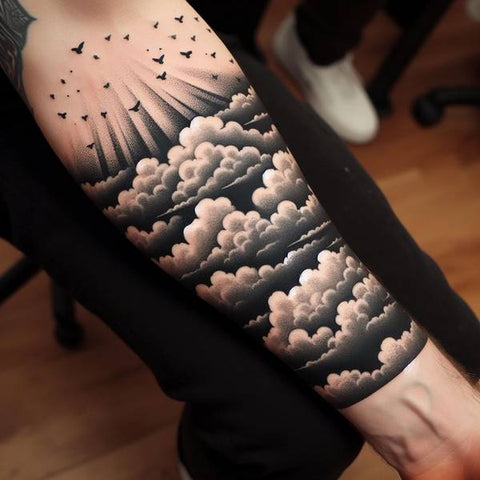 Cloud Forearm Tattoo 1