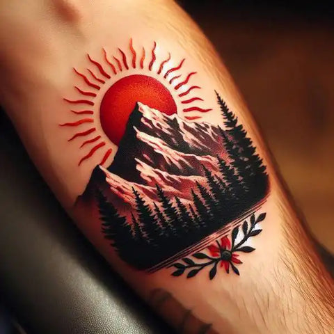 Colorado Mountain tattoo 2