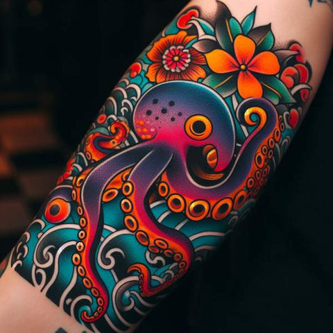 Colorful Octopus Tattoo 2