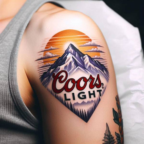 Coors Light Mountain Tattoo 1