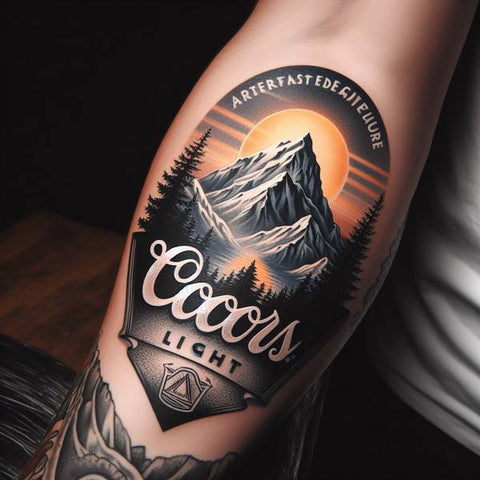 Coors Light Mountain Tattoo 2