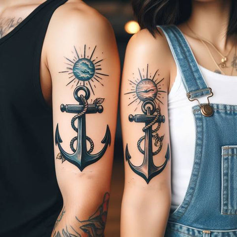 Couple Anchor Tattoo