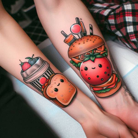 Couple Food Tattoo 1