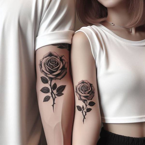 Couple Rose Tattoo