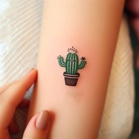 Cute Cactus Tattoo 2